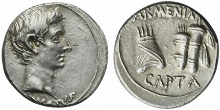 Augustus (27 BC - AD 14), Denarius, Pergamum, 19-18 BC; AR (g 3,78; mm 18; h...