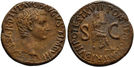 Tiberius (14-37), As, Rome, AD 15-16; AE (g 11,16; mm 28; h 1); TI CAESAR...