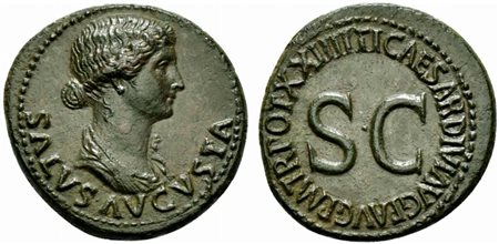 Livia, Dupondius struck under Tiberius, Rome, AD 21-22; AE (g 15,12; mm 29; h...