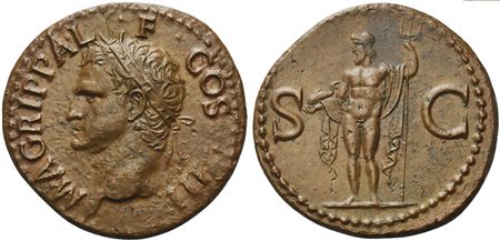 Agrippa, As struck under Caligula, Rome, AD 37-41; AE (g 13,28; mm 29; h 6);...