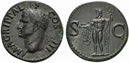 Agrippa, As struck under Caligula, Rome, AD 37-41; AE (g 10,91; mm 28; h 6);...