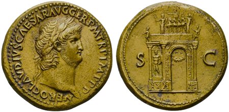 Nero (54-68), Sestertius, Rome, AD 64; AE (g 27,53; mm 34; h 6); NERO...