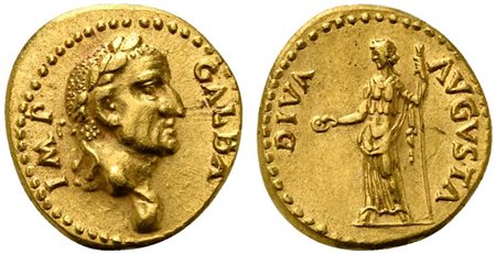 Galba (68-69), Aureus, Tarraco, April AD 68; AV (g 7,17; mm 18; h 6); IMP -...