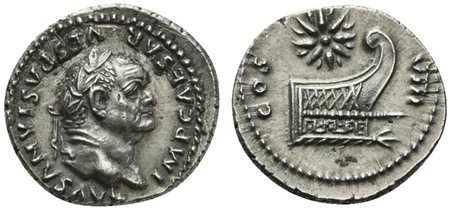 Vespasian (69-79), Denarius, Rome, AD 71; AR (g 3,51; mm 18; h 7); IMP CAESAR...