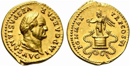 Vespasian (69-79), Aureus, Rome, AD 75; AV (g 7,30; mm 20; 7); IMP CAESAR...