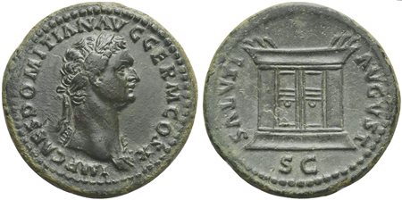 Domitian (81-96), As, Rome, AD 84; AE (g 10,27; mm 28; h 7); IMP CAES...