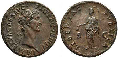 Nerva (96-98), Sestertius, Rome, AD 97; AE (g 24,64; mm 33; h 6); IMP NERVA...