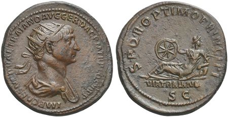 Trajan (98-117), Dupondius, Rome, AD 112-114; AE (g 12,31; mm 28; h 6); IMP...