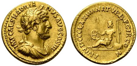 Hadrian (117-138), Aureus, Rome, AD 121; AV (g 7,21; mm 19; 6); IMP CAES...