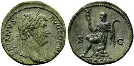 Hadrian (117-138), As or Dupondius, Rome, AD 134-138; AE (g 11,98; mm 26; h...