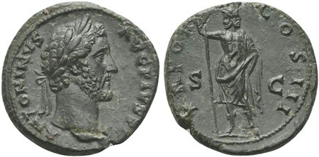 Antoninus Pius (138-161), As, Rome, AD 140-144; AE (g 10,77; mm 25; h 11);...