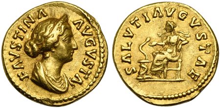 Faustina Minor, Aureus struck under Marcus Aurelius, Rome, AD 161-164; AV (g...