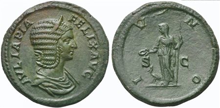 Julia Domna, Sestertius struck under Caracalla, Rome, AD 211-217; AE (g...