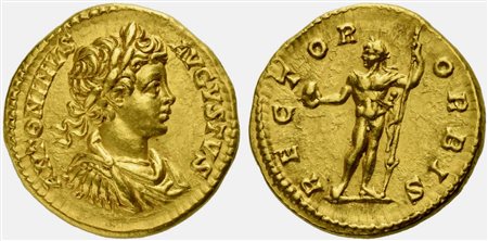 Caracalla (198-217), Aureus, Rome, AD 199-200; AV (g 7,25; mm 19; h 12);...