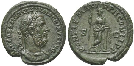 Macrinus (217-218), As, Rome, AD 217; AE (g 11,71; mm 25; h 11); IMP CAES M...