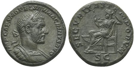 Macrinus (217-218), As, Rome, AD 217-218; AE (g 11,26; mm 24; h 5); IMP CAES...