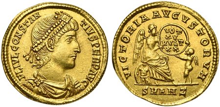 Constantius II (337-361), Solidus, Antiochia, AD 347-340; AV (g 4,50; mm 22;...