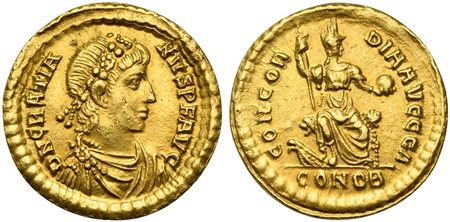 Gratian (367-383), Solidus, Constantinopolis, AD 378-383; AV (g 4,51; mm 20;...