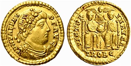 Valens (364-378), Solidus, Treveri, AD 367-375; AV (g 4,44; mm 21; h 6); D N...