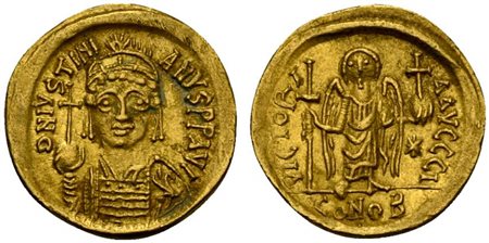 Tiberius II Constantine (578-582), Solidus, Constantinople, AD 579-582; AV (g...