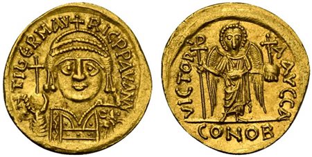 Heraclius with Heraclius Constantine (610-641), Solidus, Constantinople, AD...