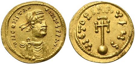 Justinian II (1st reign, 685-695), Solidus, Constantinople, AD 687-692; AV (g...