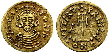 Duchy of Beneventum, Aricis II, Tremissis, AD 765-774; AV (g 1,21; mm 15; h...