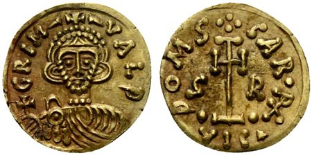 Duchy of Beneventum, Grimoaldus III and Charlemagne, Tremissis, AD 788-792;...