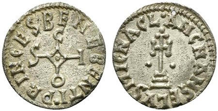 Duchy of Beneventum, Sicard, Solidus, AD 832-839; AV (g 3,51; mm 22; h 12);...