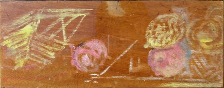Pio Semeghini " natura morta " olio su tavola cm 39,5 x 11,5 firmato in basso...