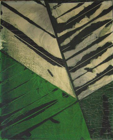 Meneguzzo Franco " green composition" acrilico su tela cm 50 x 61 anno 1972...