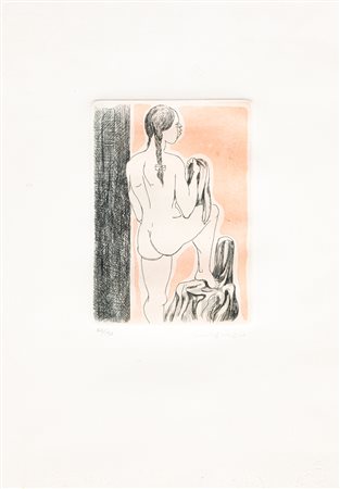 GIUSEPPE MIGNECO (1908-1997) - Senza Titolo (Nudino di schiena), 1984