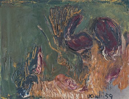 SERGIO VACCHI (Castenaso 1925 – Siena 2016) “Piccoli corpi sul prato”, 1959....