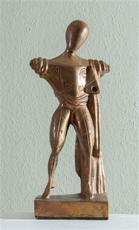 GIORGIO DE CHIRICO (Volo 1888 – Roma 1978) “Trovatore”. Scultura in bronzo...