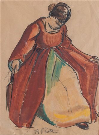ALFREDO PROTTI (Bologna 1882 - 1949) “Studio per una figura femminile in...