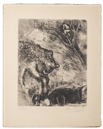 Marc Chagall "L'Ours et les deux Campagnons da "Les Fables de la Fontaine"" 
acq