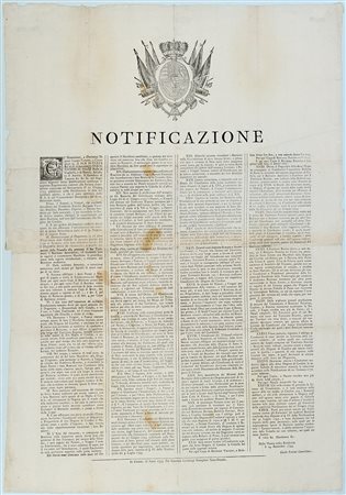  AUTORE NON IDENTIFICATO - Notificazione Firenze.