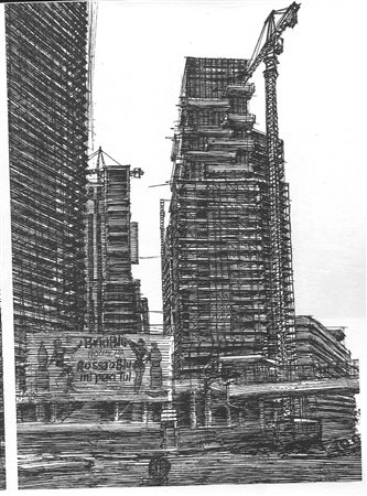 Pietro Ricca - Edificio in costruzione a Milano
