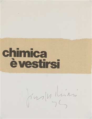  GIUSEPPE CHIARI
Chimica è vestirsi, 1974