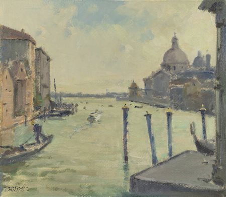 CARLO MUSSO<BR>Balangero (TO) 1907 - 1968<BR>"Venezia-Veduta dal Canal Grande"