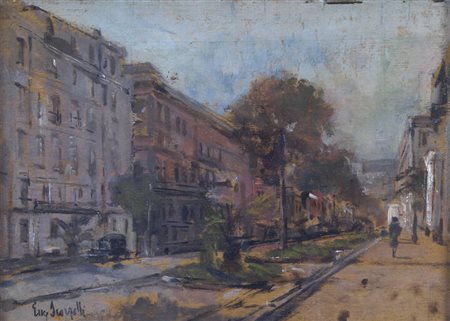 EUGENIO SCORZELLI<BR>Argentina 1890 - 1960 Napoli<BR>"Veduta cittadina"