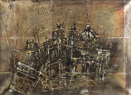 PIERO GARINO<BR>Leinì (TO) 1922 - 2009 Torino<BR>"Città" 1969