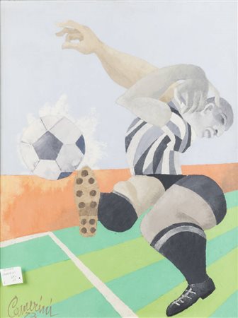 LAMBERTO CAMERINI<BR>Torino 1930<BR>"Il calciatore" 1973