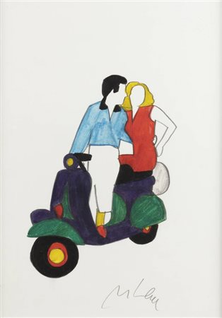 MARCO LODOLA<BR>Dorno (PV) 1955<BR>"In vespa"