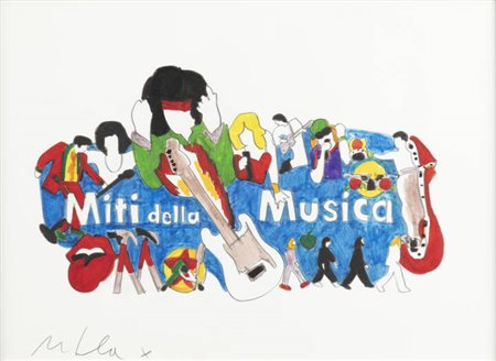 MARCO LODOLA<BR>Dorno (PV) 1955<BR>"Miti della musica"