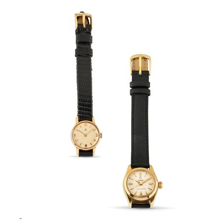 Due orologi da donna in oro giallo 18K