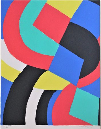 Sonia Terk Delaunay VALET DE CARREAU litografia, cm 63,5x48,5 es. 57/75 firma...