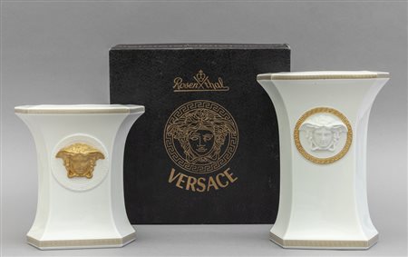 Gianni Versace, due vasi in porcellana di 