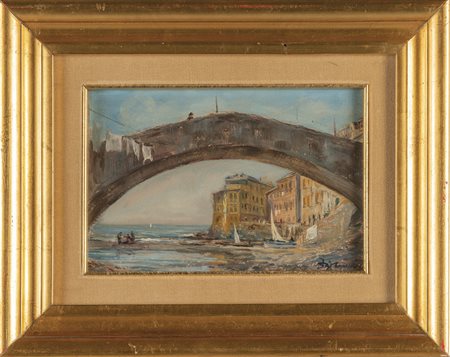 BERTO FERRARI (1887-1965) <br>Il ponte romano a 