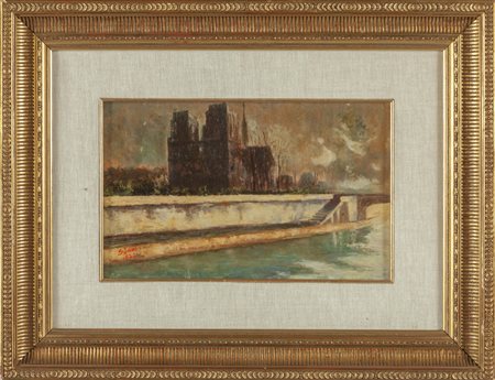 Salvini 1927<br>Veduta di Notre Dame dalle rive 